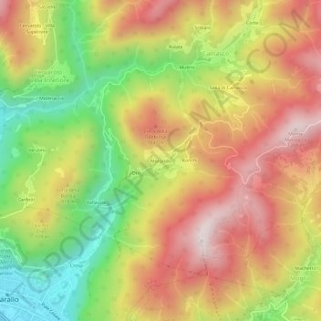 Mappa topografica Morondo, altitudine, rilievo