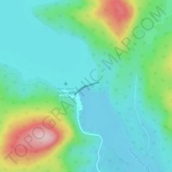 Mappa topografica Barrage Gouin, altitudine, rilievo