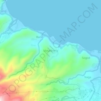 Mappa topografica Matalibong, altitudine, rilievo