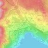 Mappa topografica Matulji, altitudine, rilievo