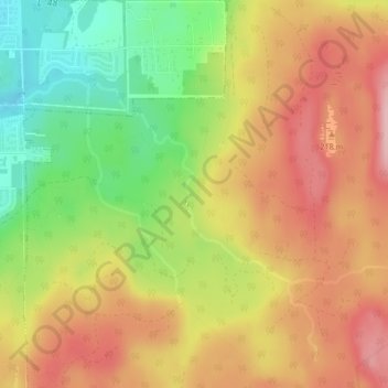 Mappa topografica Dry Creek Valley, altitudine, rilievo