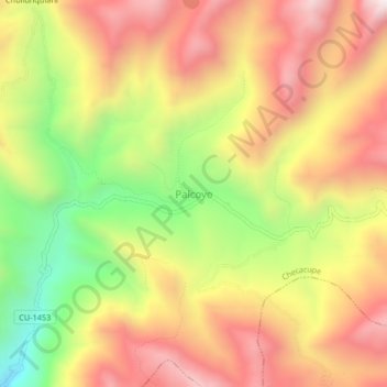 Mappa topografica Palcoyo, altitudine, rilievo