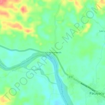 Mappa topografica La Y de Harberth, altitudine, rilievo