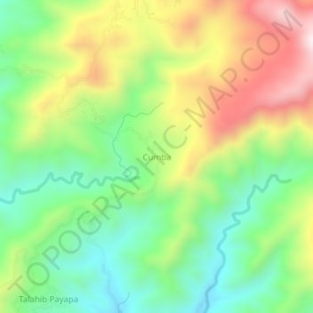 Mappa topografica Cumba, altitudine, rilievo