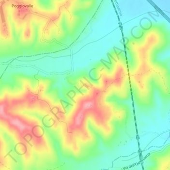 Mappa topografica Salci, altitudine, rilievo