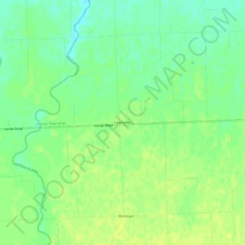 Mappa topografica Lewisville, altitudine, rilievo