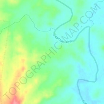 Mappa topografica Capertee Valley, altitudine, rilievo