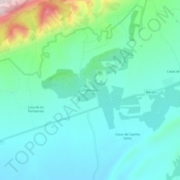Mappa topografica La Alberquilla, altitudine, rilievo
