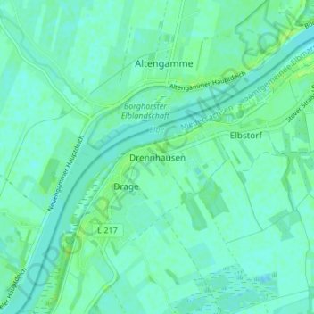 Mappa topografica Drennhausen, altitudine, rilievo