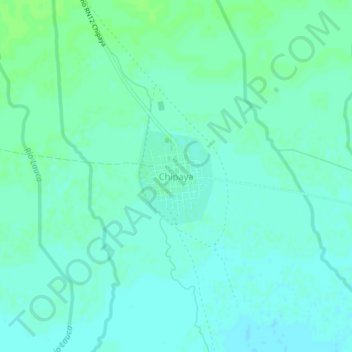 Mappa topografica Chipaya, altitudine, rilievo