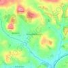 Mappa topografica Broadhempston, altitudine, rilievo