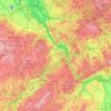 Mappa topografica Mayen-Koblenz, altitudine, rilievo