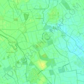 Mappa topografica Sant'Alessio, altitudine, rilievo
