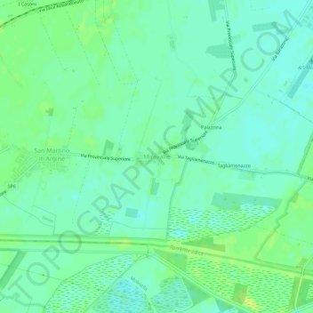 Mappa topografica Miravalle, altitudine, rilievo