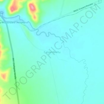Mappa topografica Catavi Kkollu, altitudine, rilievo