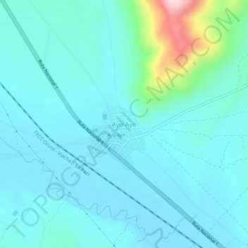 Mappa topografica Ayo Ayo, altitudine, rilievo