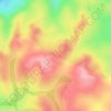 Mappa topografica Adamawa Plateau, altitudine, rilievo