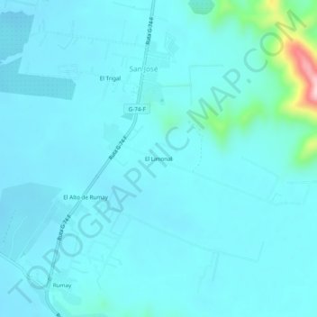 Mappa topografica El Limonal, altitudine, rilievo