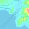 Mappa topografica Unisan, altitudine, rilievo