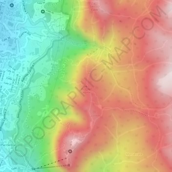 Mappa topografica Pico del aguila, altitudine, rilievo