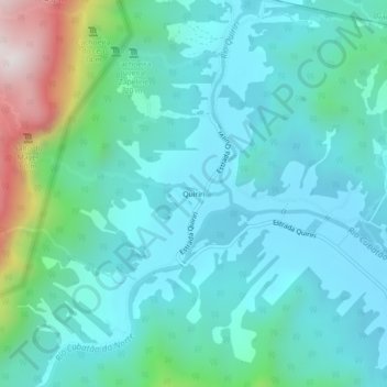 Mappa topografica Quiriri, altitudine, rilievo