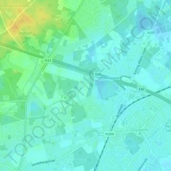 Mappa topografica Vijvers, altitudine, rilievo