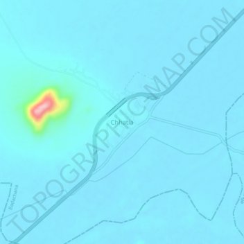 Mappa topografica Chhatia, altitudine, rilievo