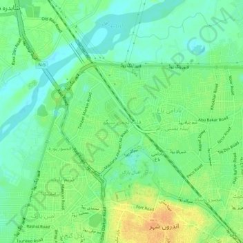 Mappa topografica Qila Lachman Singh, altitudine, rilievo