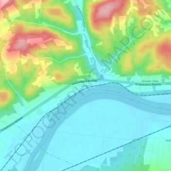 Mappa topografica Linden, altitudine, rilievo