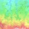 Mappa topografica Coussat, altitudine, rilievo