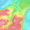 Mappa topografica Le Montier, altitudine, rilievo