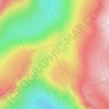 Mappa topografica Stake Pass, altitudine, rilievo