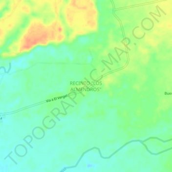Mappa topografica RECINTO "LOS ALMENDROS", altitudine, rilievo