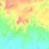 Mappa topografica Bentonite Hills, altitudine, rilievo
