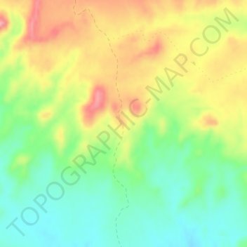 Mappa topografica Bentonite Hills, altitudine, rilievo