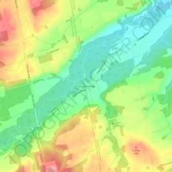 Mappa topografica Hockley Village, altitudine, rilievo