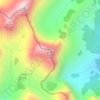 Mappa topografica Mount Strachan, altitudine, rilievo