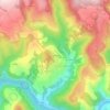 Mappa topografica Roucadou, altitudine, rilievo