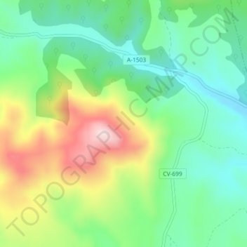 Mappa topografica San Pedro, altitudine, rilievo