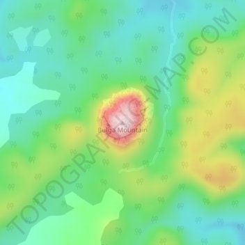 Mappa topografica Bulga Mountain, altitudine, rilievo