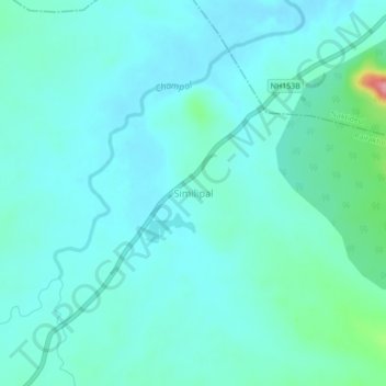 Mappa topografica Similipal, altitudine, rilievo