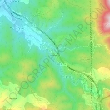 Mappa topografica La Cluse Haute, altitudine, rilievo