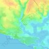 Mappa topografica Les Hautes Mers, altitudine, rilievo