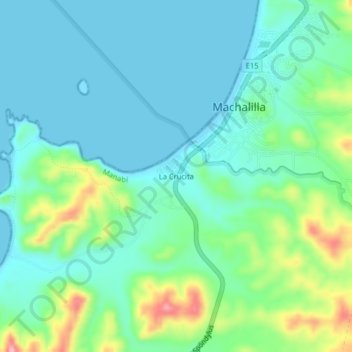 Mappa topografica La Crucita, altitudine, rilievo