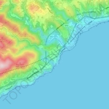 Mappa topografica San Giacomo, altitudine, rilievo
