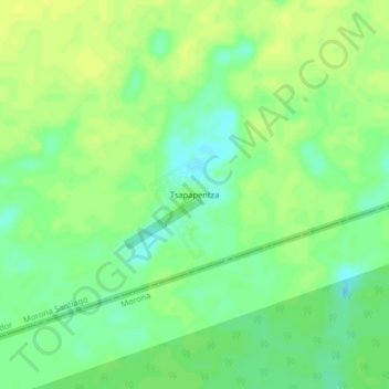 Mappa topografica Tsapapentza, altitudine, rilievo