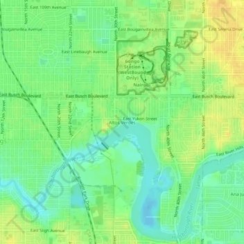 Mappa topografica Altos Verdes, altitudine, rilievo