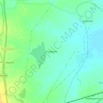 Mappa topografica Chindepalle, altitudine, rilievo