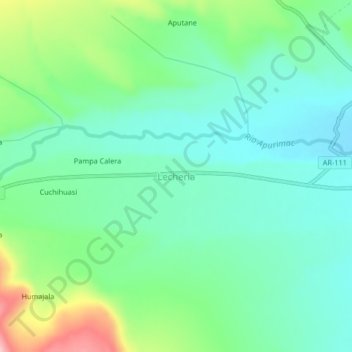 Mappa topografica Lecheria, altitudine, rilievo
