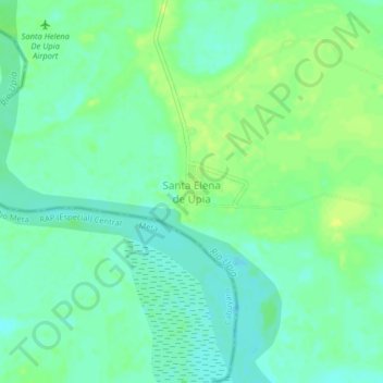 Mappa topografica Santa Elena de Upia, altitudine, rilievo